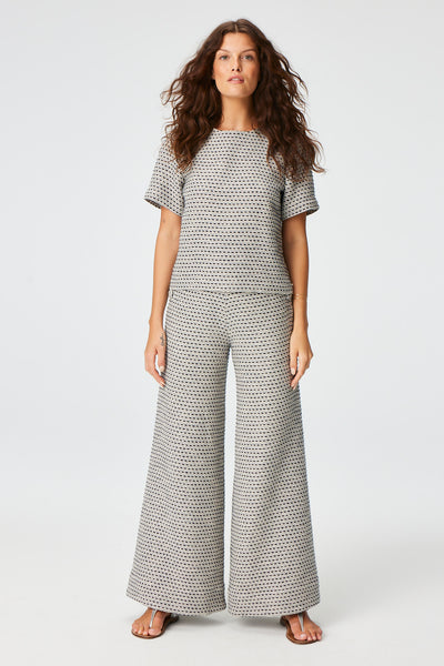 THE SAILOR PANT in NAVY METALLIC TWEED