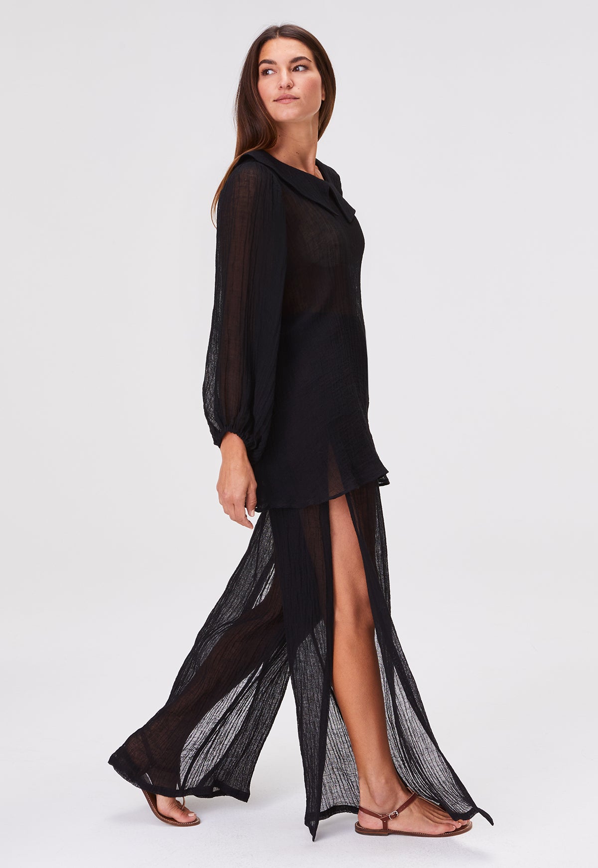 THE MIA TOP in BLACK GAUZE