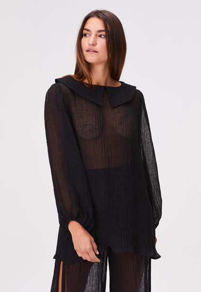 THE MIA TOP in BLACK GAUZE