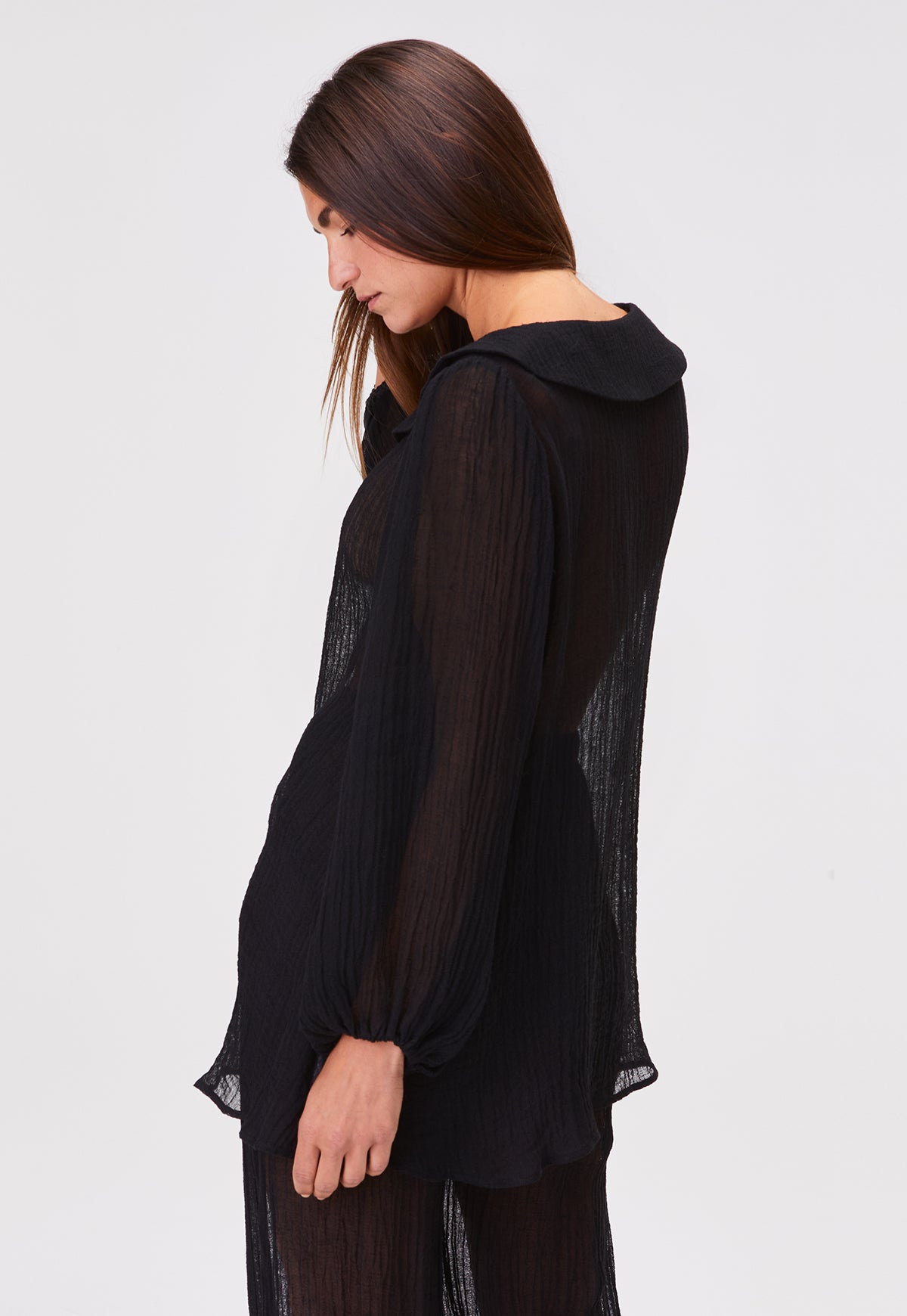 THE MIA TOP in BLACK GAUZE