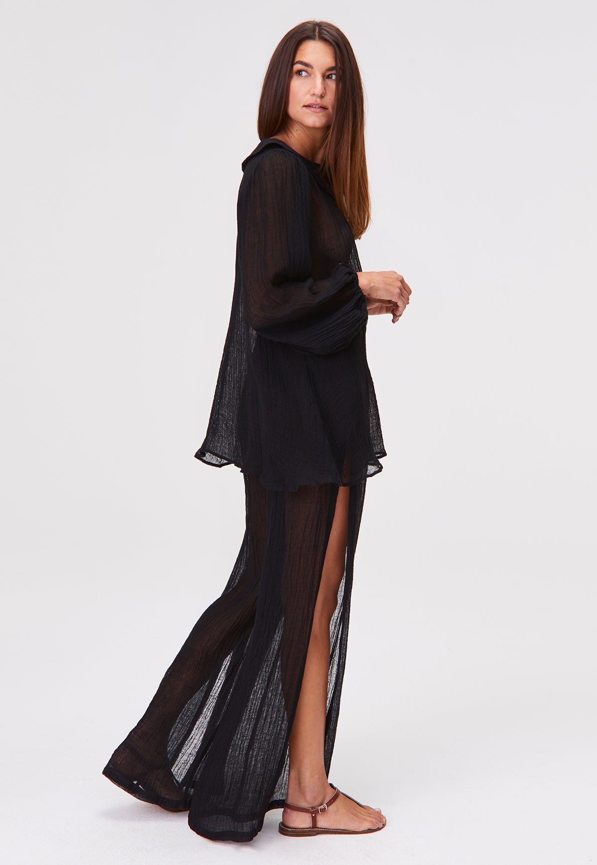 THE MIA TOP in BLACK GAUZE
