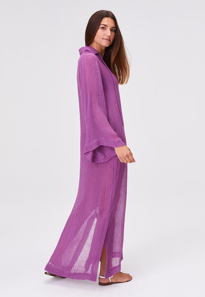 THE TUNIC CAFTAN in RASPBERRY SORRENTO GAUZE