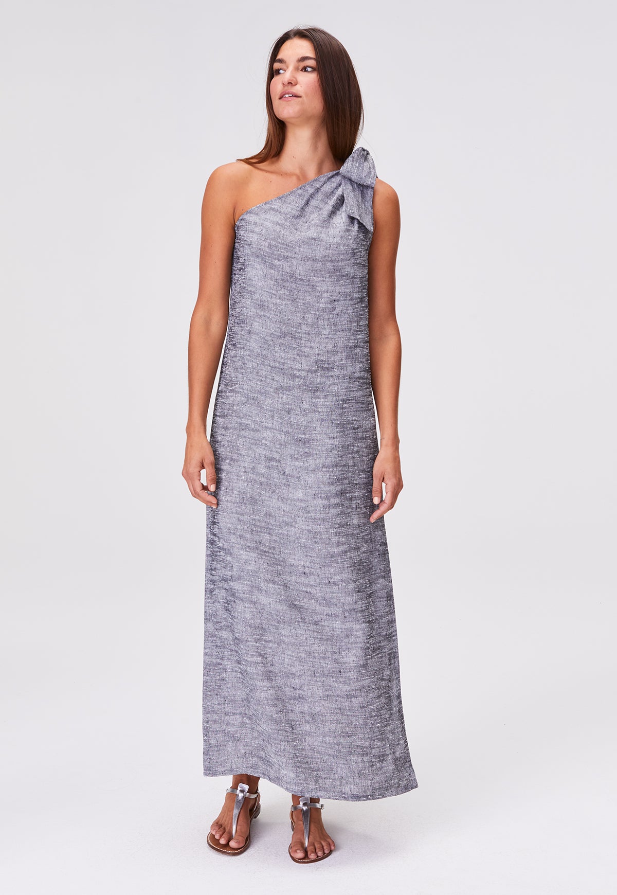 THE SARONG DRESS in BLACK SHANTUNG