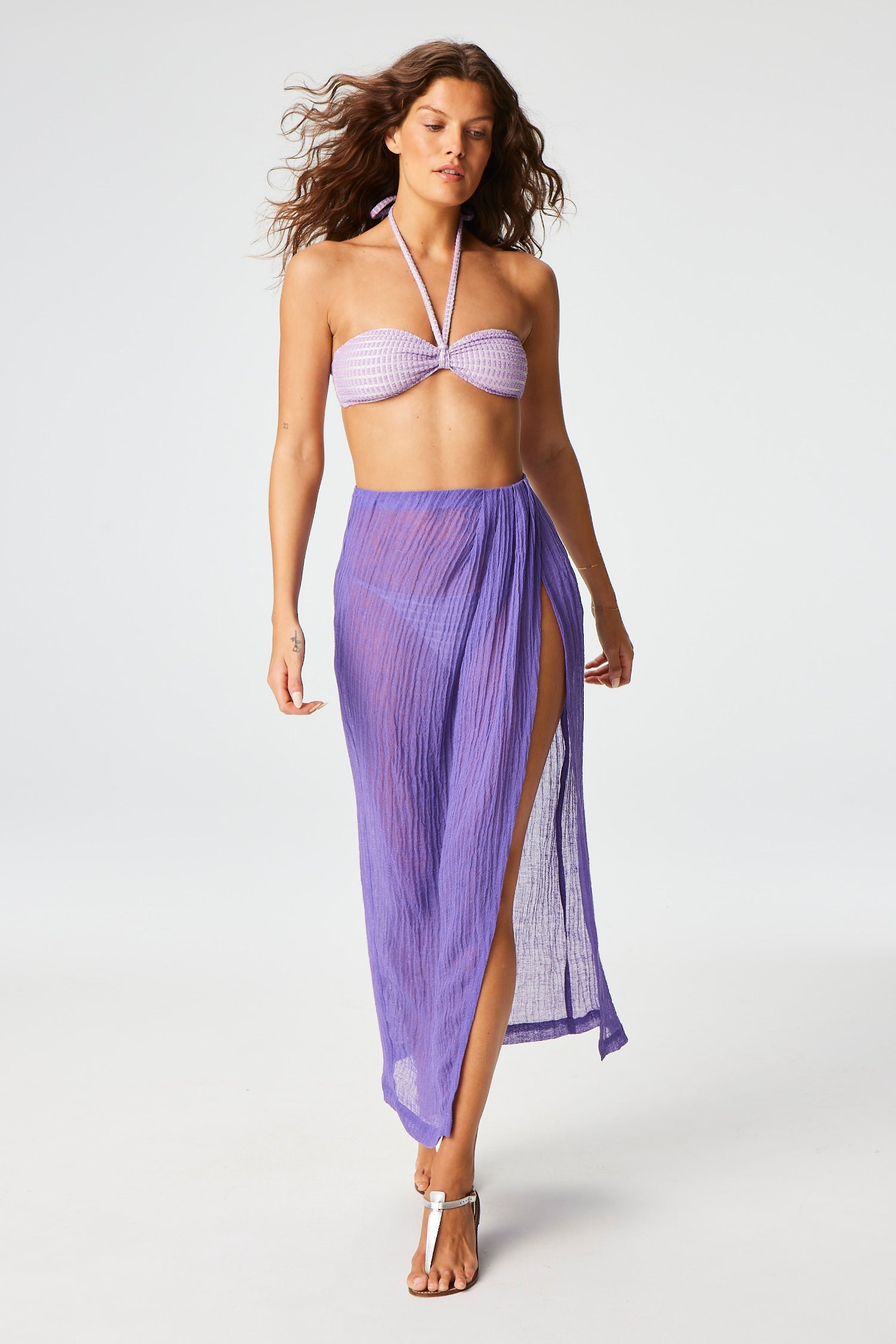 THE SARONG SKIRT in LAVENDER SORRENTO GAUZE