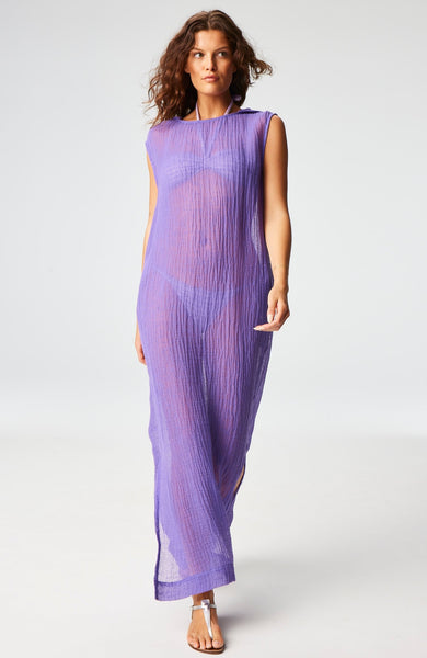 THE COLUMN DRESS in LAVENDER SORRENTO GAUZE