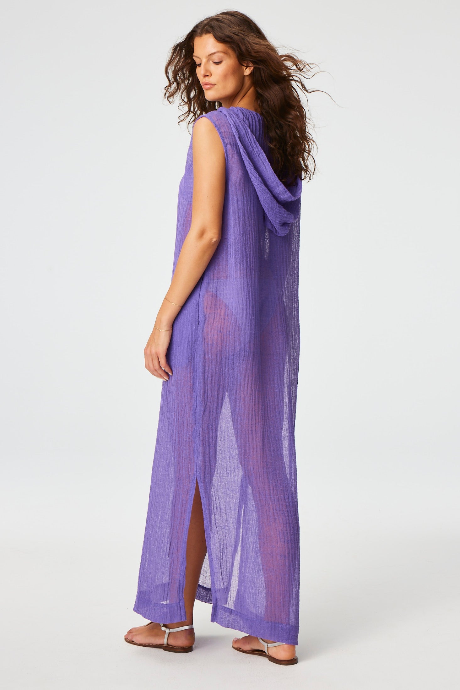 THE COLUMN DRESS in LAVENDER SORRENTO GAUZE