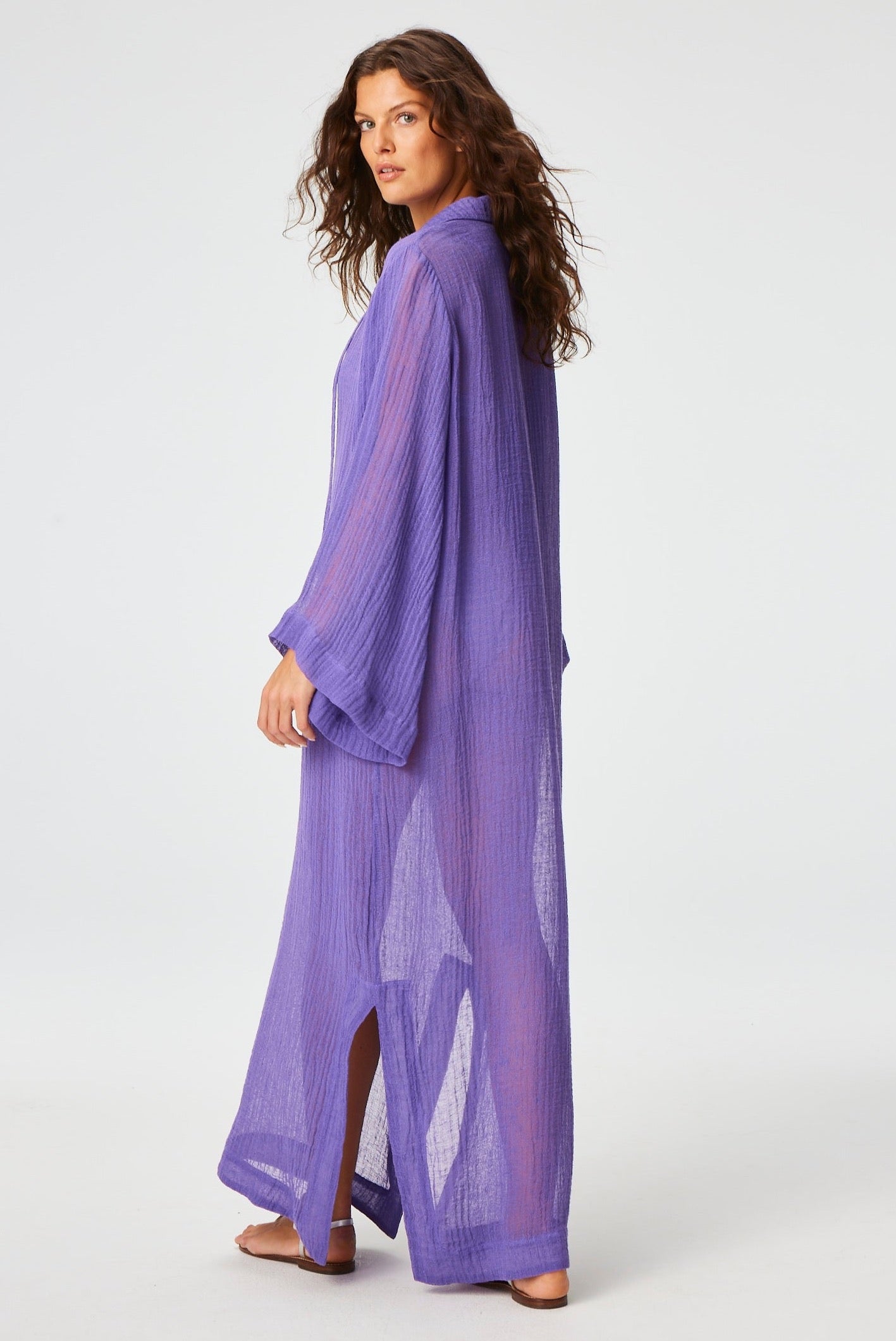 THE TUNIC CAFTAN in LAVENDER SORRENTO GAUZE