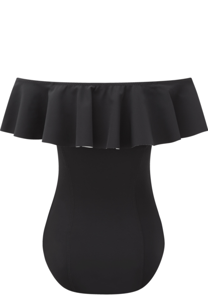 THE MIRA FLOUNCE MAILLOT in BLACK BONDED