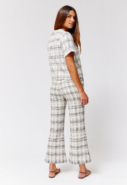 THE T-SHIRT in BLACK & WHITE TWEED