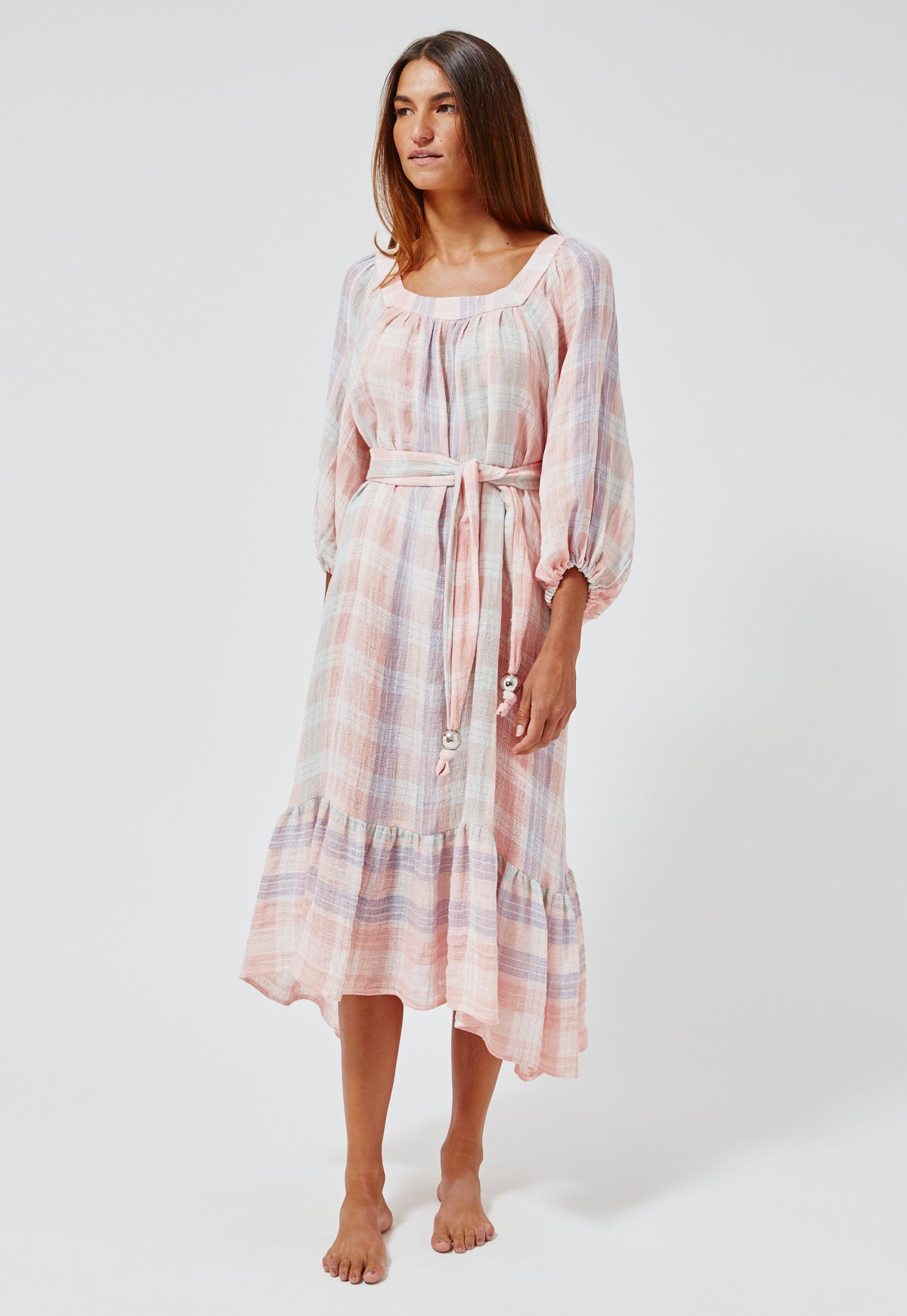 THE LAURE DRESS in MADRAS GAUZE