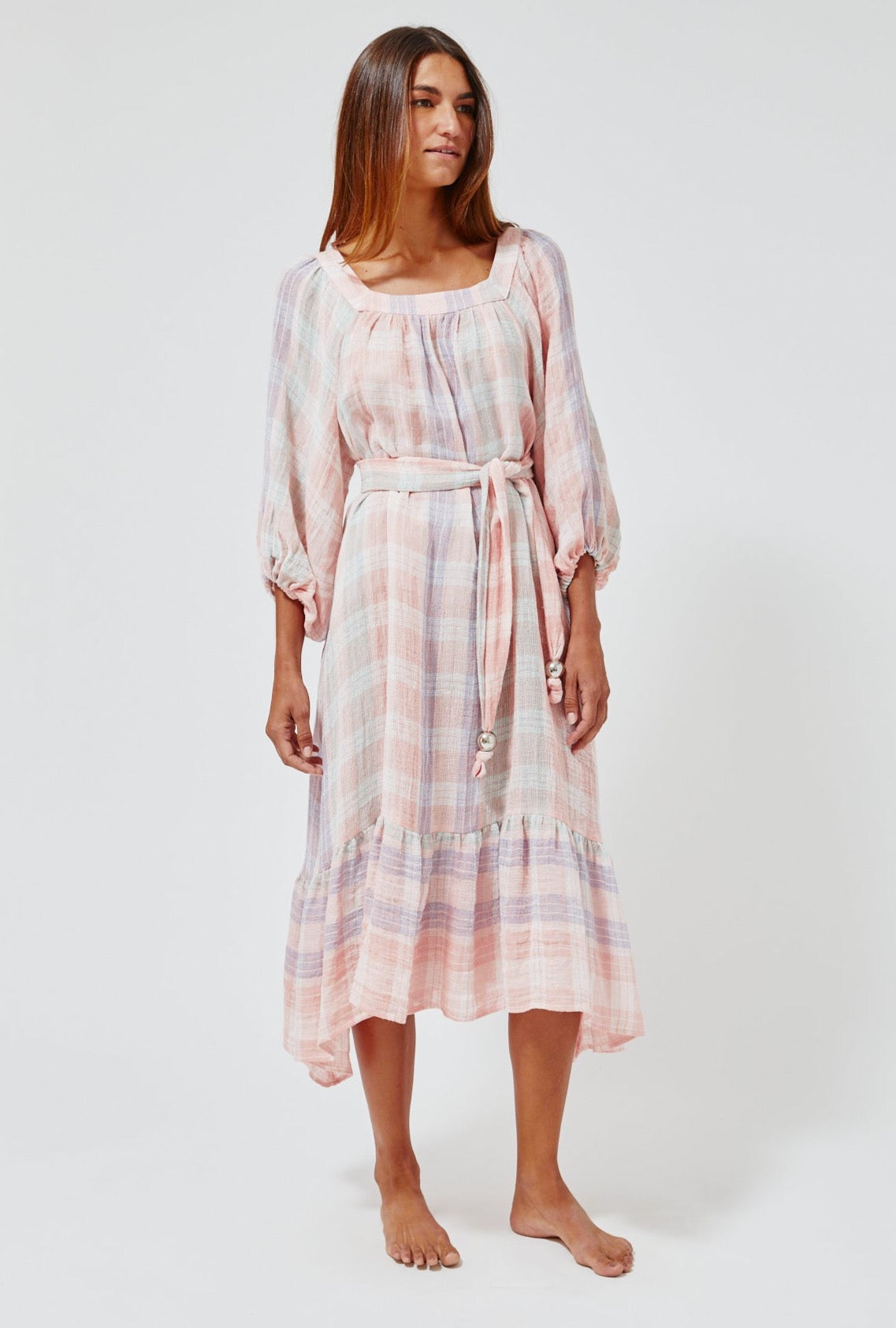 THE LAURE DRESS in MADRAS GAUZE