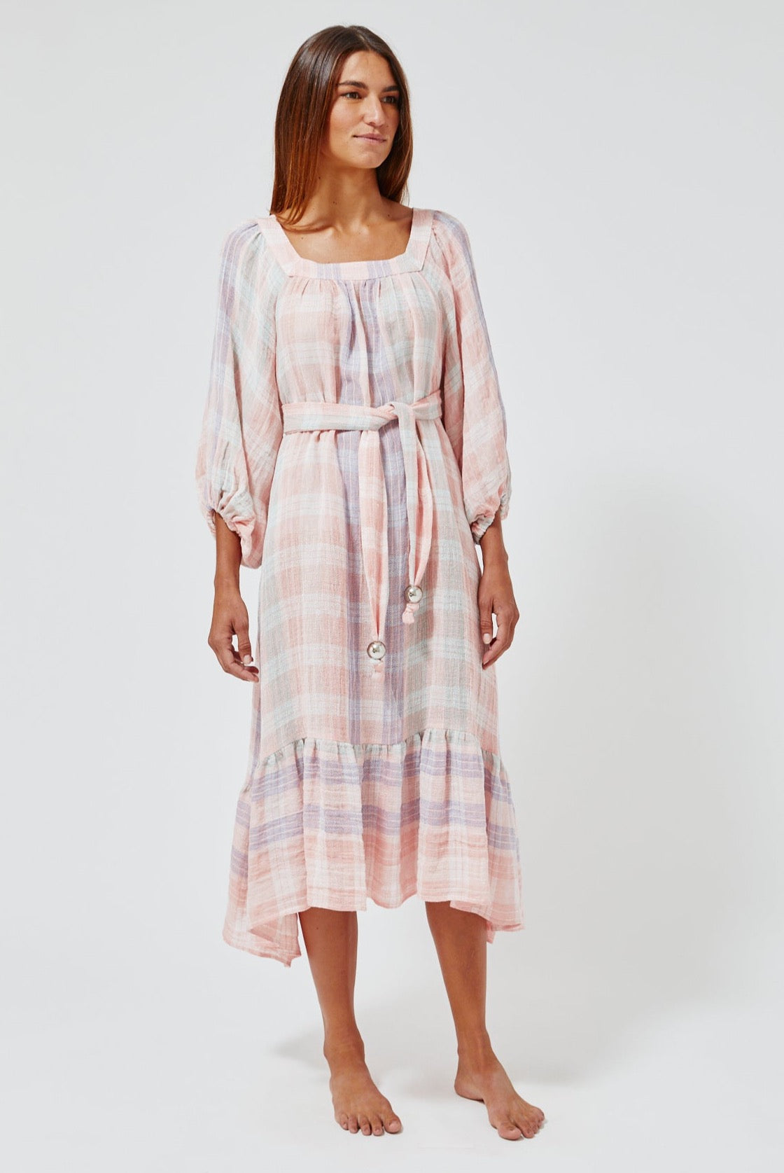 THE LAURE DRESS in MADRAS GAUZE
