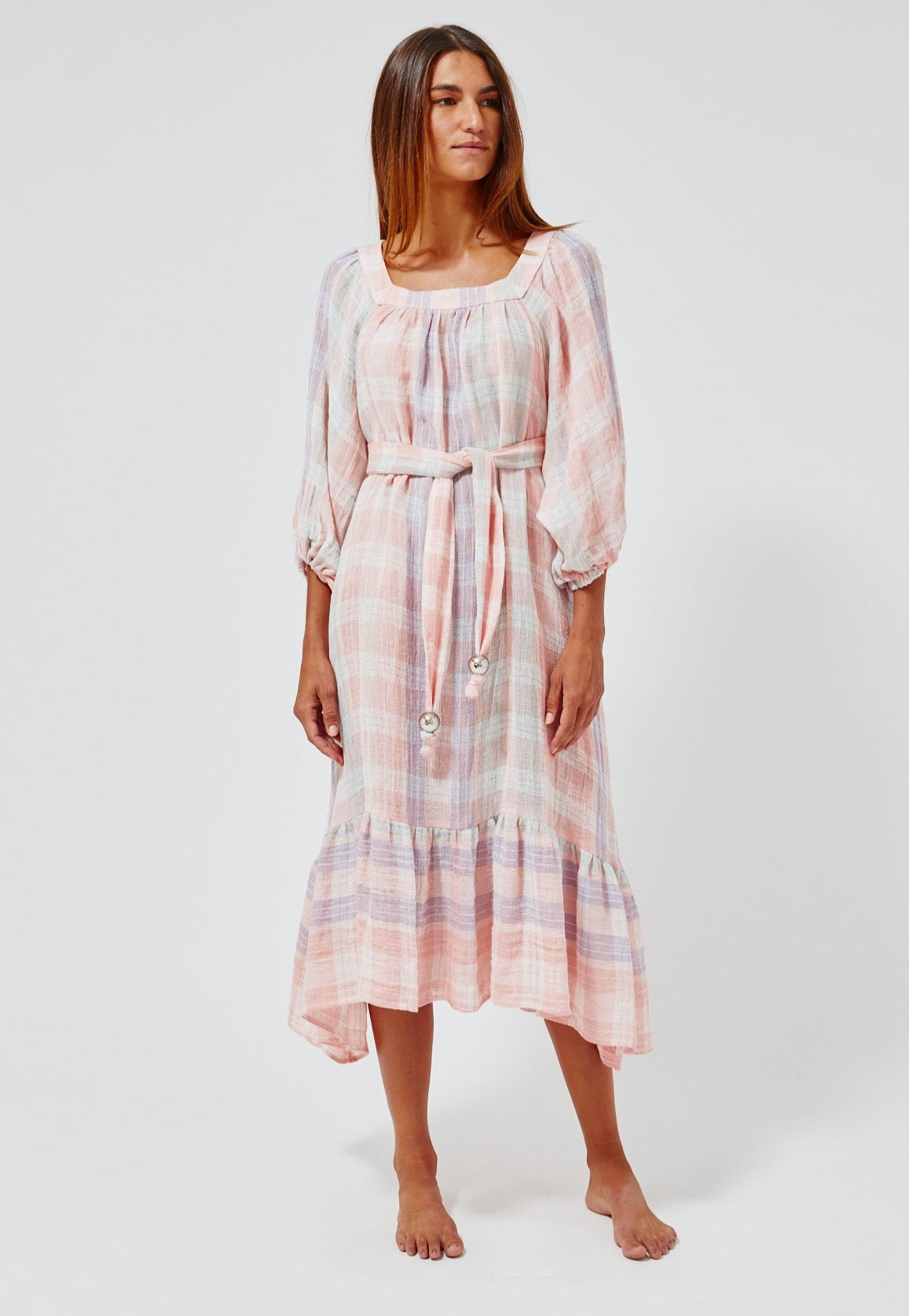 THE LAURE DRESS in MADRAS GAUZE