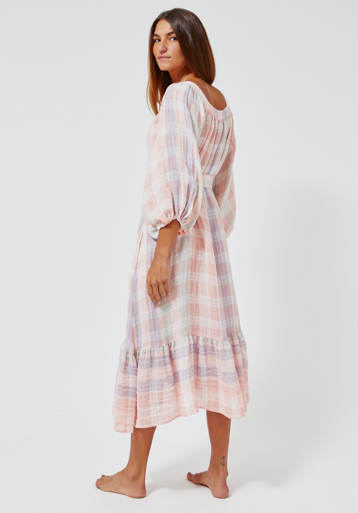 THE LAURE DRESS in MADRAS GAUZE
