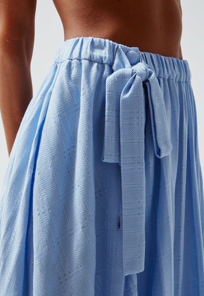 Vero moda denim midi skirt with tie waist on sale