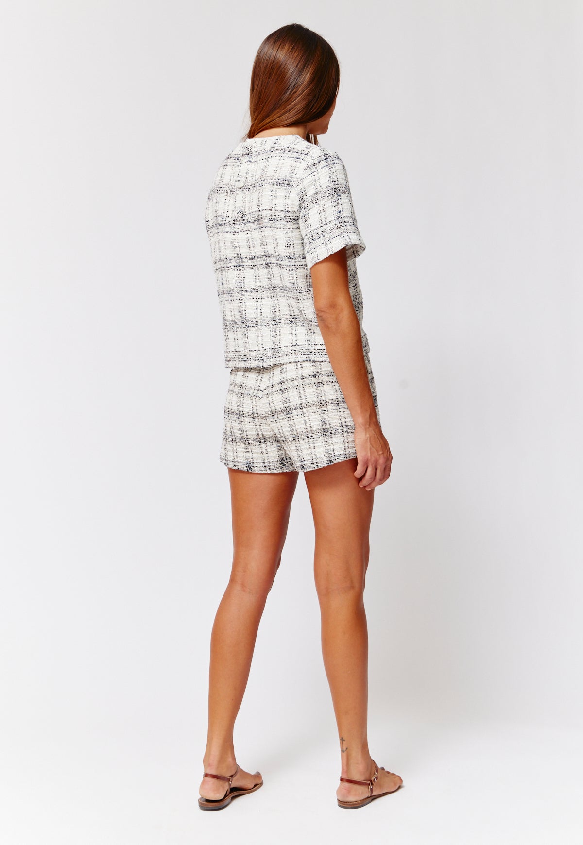 THE SHORT in BLACK & WHITE TWEED