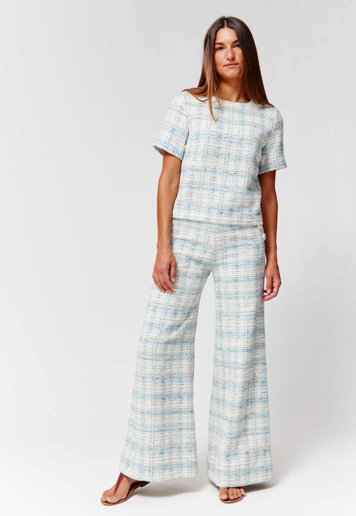 THE SAILOR PANT in BLUE TWEED