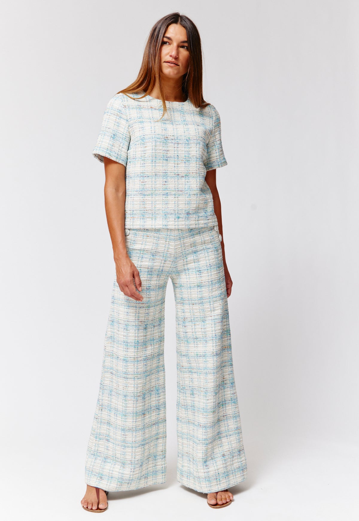 THE SAILOR PANT in BLUE TWEED