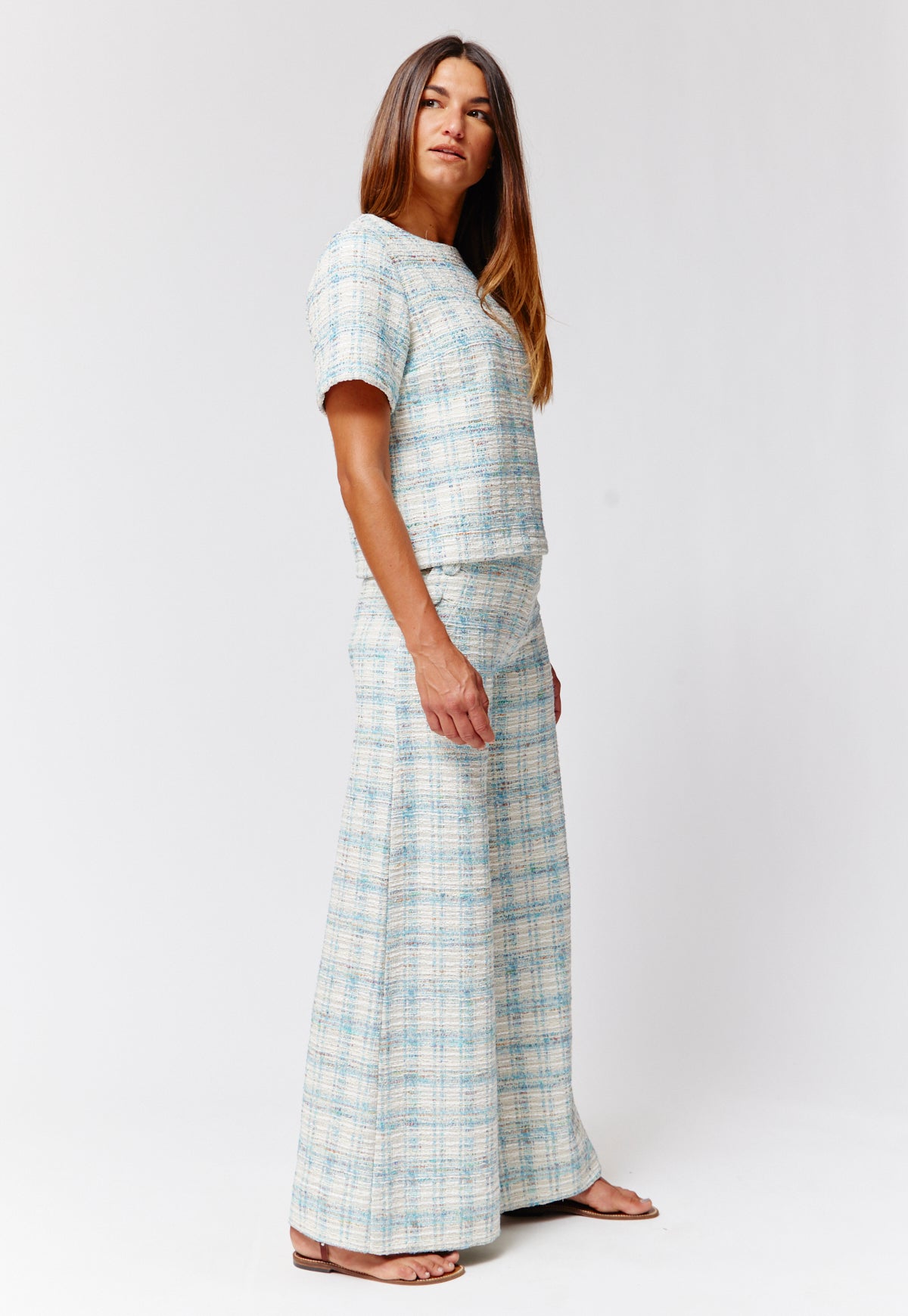 THE SAILOR PANT in BLUE TWEED