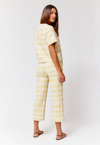 THE STRAIGHT LEG TROUSER in LEMON TWEED