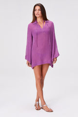 THE TUNIC TOP in RASPBERRY SORRENTO GAUZE – Lisa Marie Fernandez THE TUNIC TOP in RASPBERRY SORRENTO GAUZE – Lisa Marie Fernandez