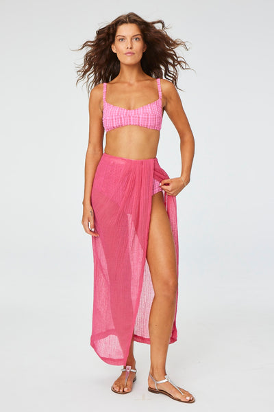 THE SARONG SKIRT in FUCHSIA SORRENTO GAUZE