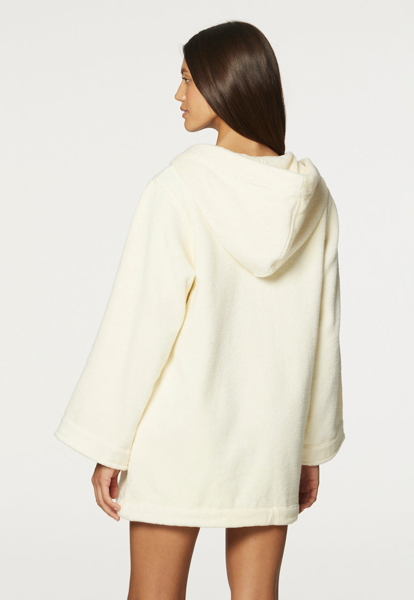 THE BEACH TUNIC in CREAM TERRY CLOTH