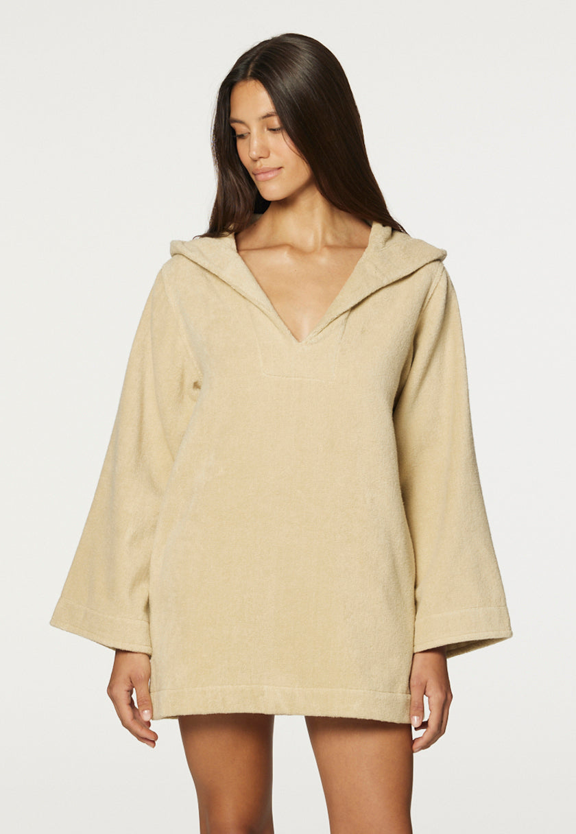 THE BEACH TUNIC in SAND TERRY CLOTH