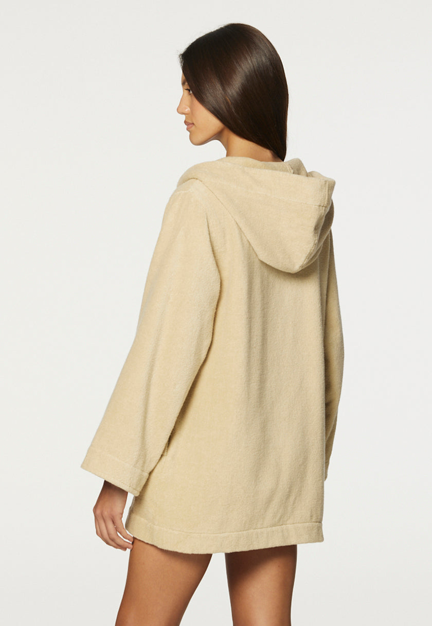 THE BEACH TUNIC in SAND TERRY CLOTH