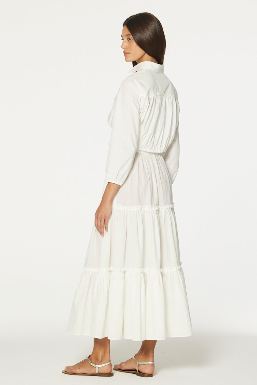 THE PEASANT SKIRT in CREMA COTTON VOILE