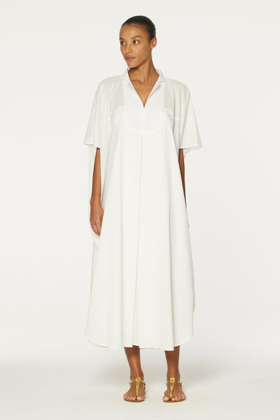 THE CAFTAN in CREMA COTTON VOILE