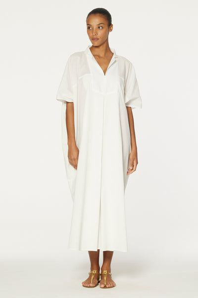 THE CAFTAN in CREMA COTTON VOILE