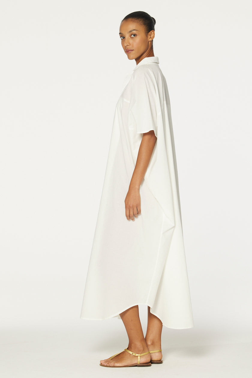 THE CAFTAN in CREMA COTTON VOILE