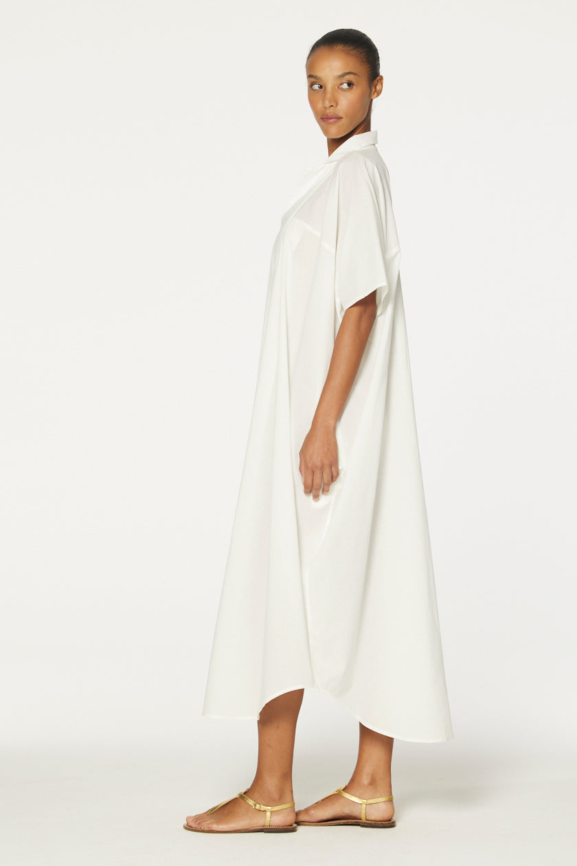THE CAFTAN in CREMA COTTON VOILE