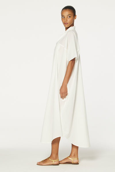 THE CAFTAN in CREMA COTTON VOILE