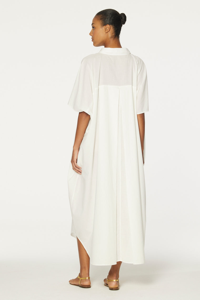 THE CAFTAN in CREMA COTTON VOILE