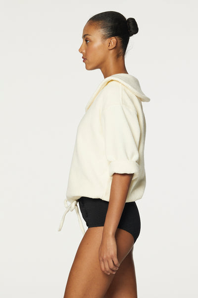 THE SAILOR TOP in CREAM TERRY CLOTH