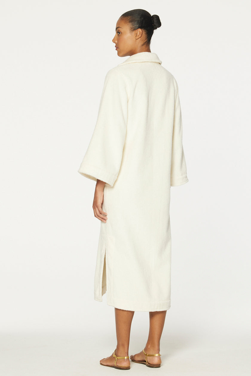 THE TUNIC CAFTAN in CREAM TERRY CLOTH