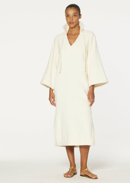 THE TUNIC CAFTAN in CREAM TERRY CLOTH