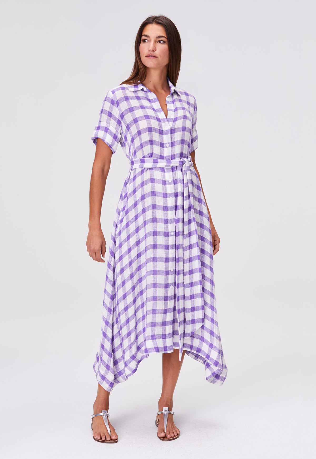 purple plaid shirt dress Back To My Roots Plaid Flannel Shirt Dress