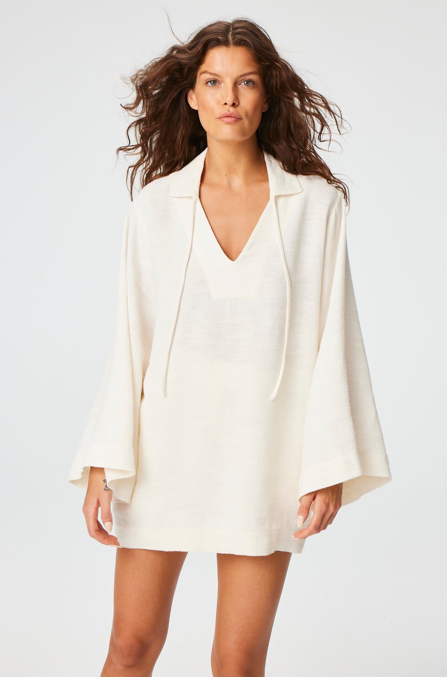 THE TUNIC in White Shantung White Shantung / 2024SP497 WSH / 4 THE TUNIC in White Shantung White Shantung / 2024SP497 WSH / 4