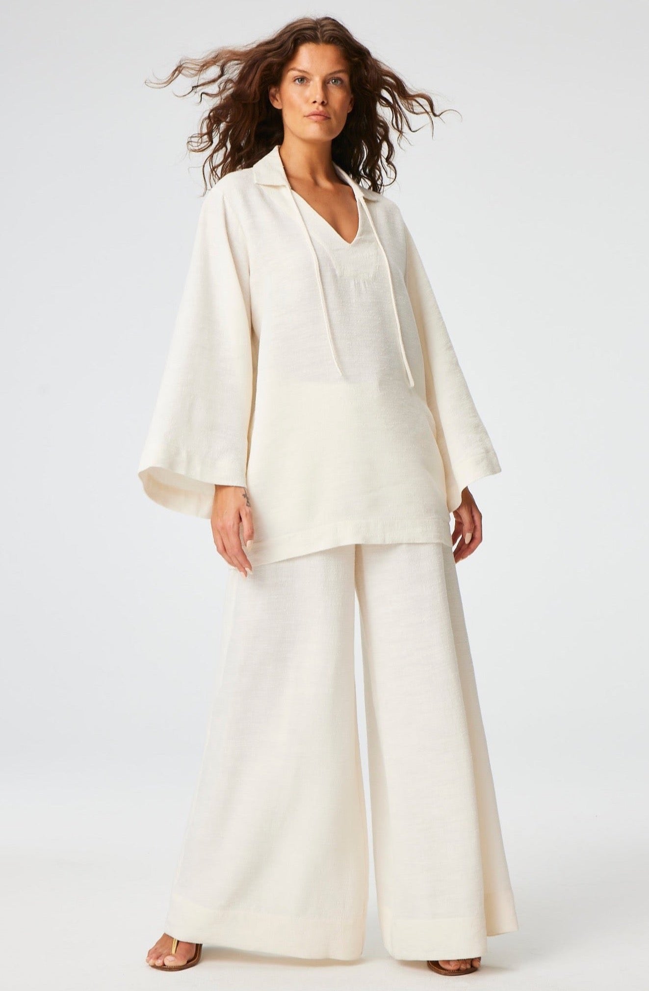 THE TUNIC in WHITE SHANTUNG