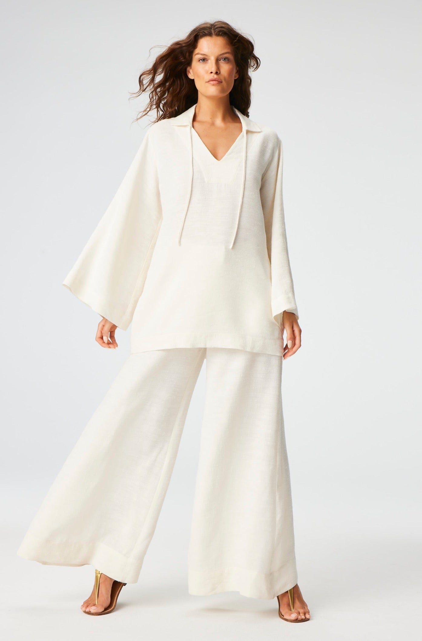 THE TUNIC in WHITE SHANTUNG