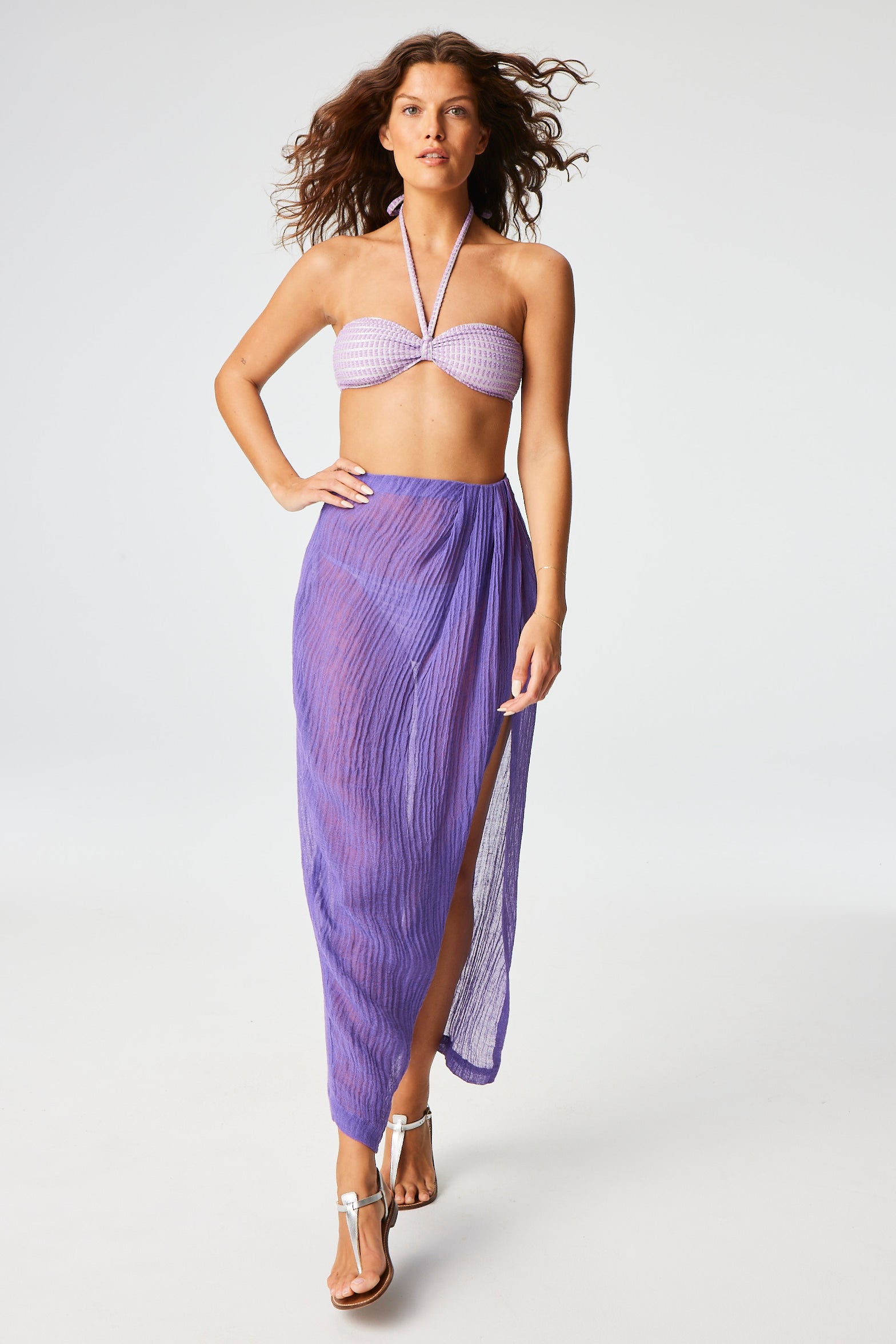 THE SARONG SKIRT in LAVENDER SORRENTO GAUZE