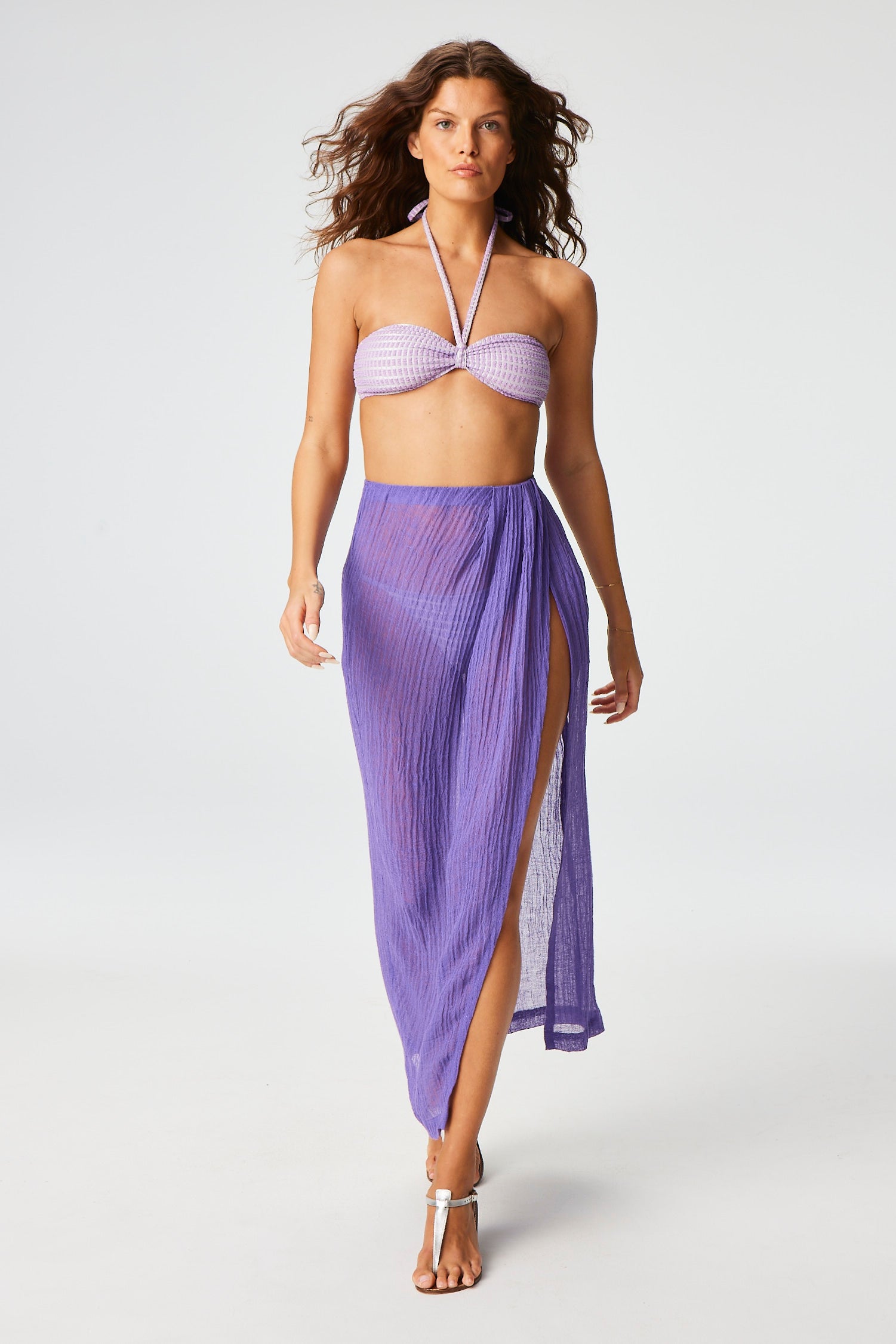 THE SARONG SKIRT in LAVENDER SORRENTO GAUZE