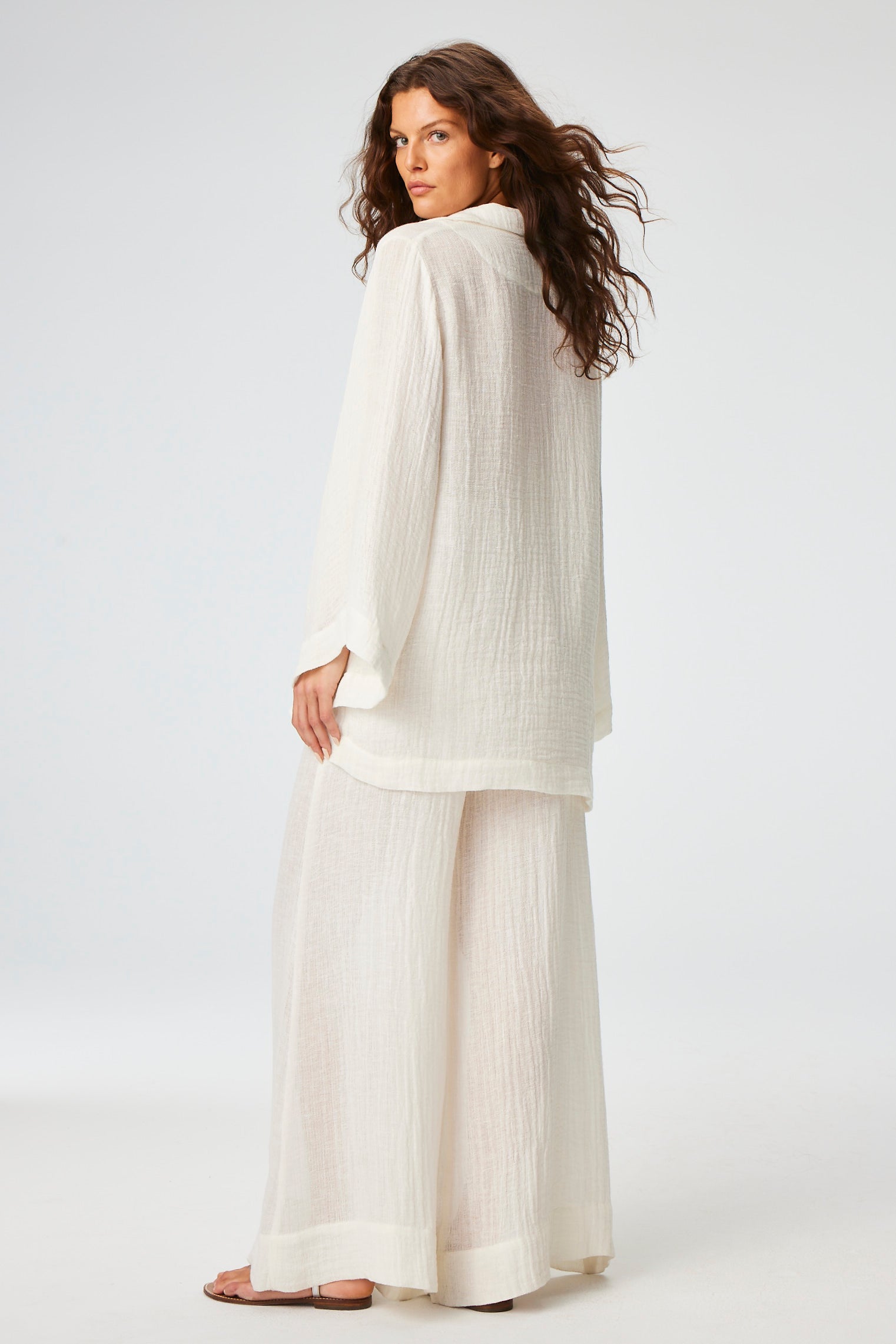 THE TUNIC TOP in WHITE GAUZE