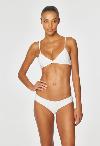 THE GIOVANNA BIKINI in WHITE TEXTURED JACQUARD