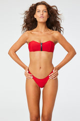 THE LAUREN BIKINI in RED NEOPRENE – Lisa Marie Fernandez