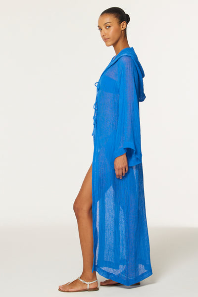THE BEACH CAPE in COBALT BLUE SORRENTO GAUZE