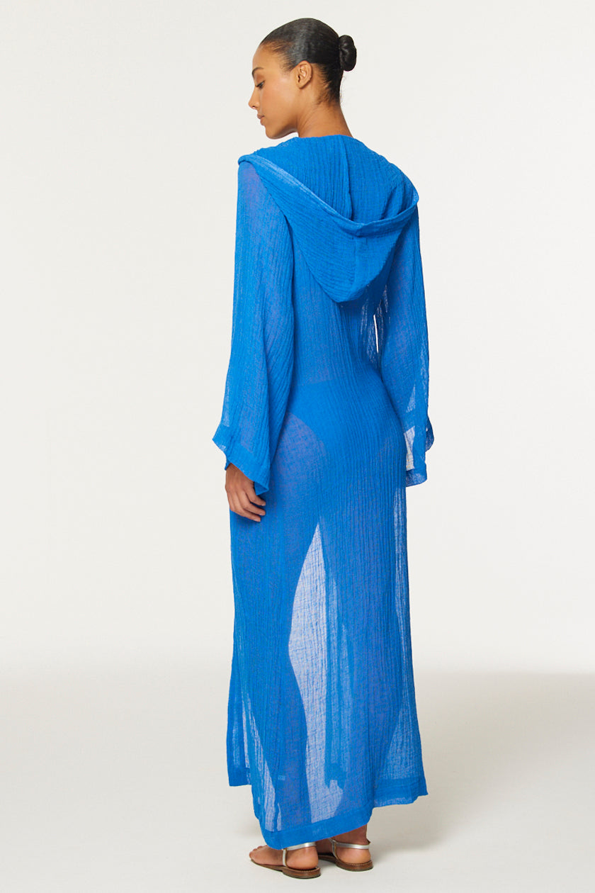 THE BEACH CAPE in COBALT BLUE SORRENTO GAUZE